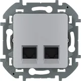 Inspiria - Розетка 2хRJ-45 UTP CAT6 (алюминий)
