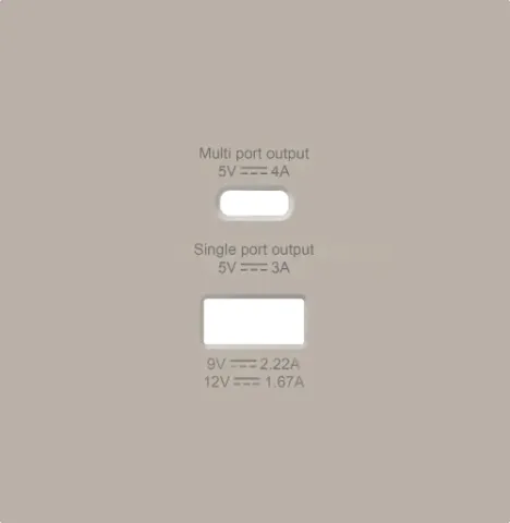 Накладка для розеток USB A+C, матовый песок, серия R98