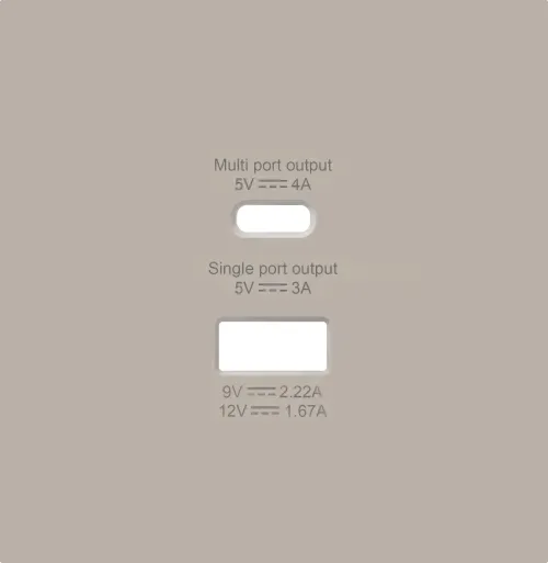 Накладка для розеток USB A+C, матовый песок, серия R98
