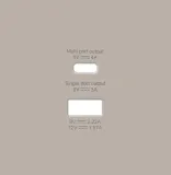 Накладка для розеток USB A+C, матовый песок, серия R98