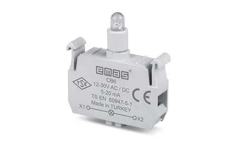 Блок индикатора, красный, LED, 12_30VAC/DC, монтаж на адаптер, для CP/CM серий