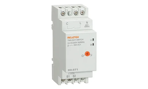 Фотореле RD-ST1, 1NO, 25А(250VAC), 230VAC, 2_100 Lux, с датчиком IP65, 2M