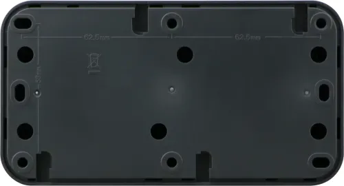 Розетка 2-я с защитной крышкой, 2К+З, накладная, цвет антрацит, IP55, серия W55
