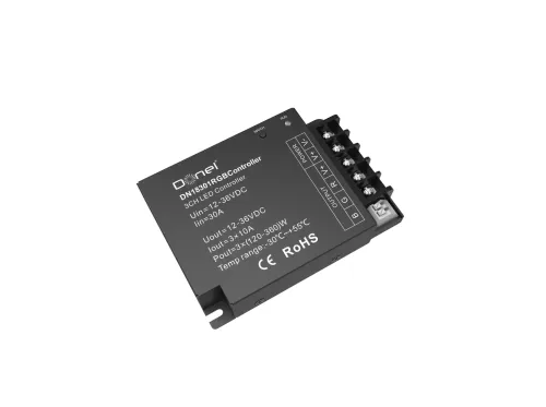 RGB контроллер , напряжение питания 12-36V, 3х10А, выходная мощность 1×(360-1080)W, RF 2, 4Ghz