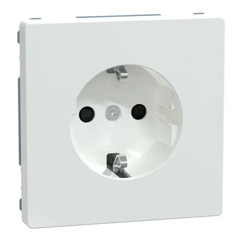 Розетка Schneider Electric D-Life, 16А с з/к и шторками, бел. лотос