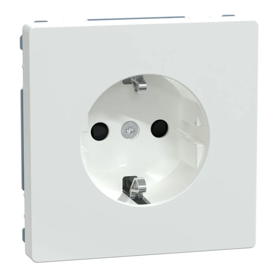 Розетка Schneider Electric D-Life, 16А с з/к и шторками, бел. лотос