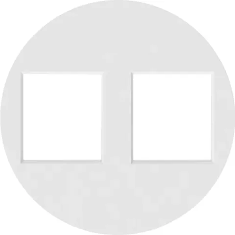 Накладка 2-я для розеток RJ45, TV, SAT, матовый белый, серия D16