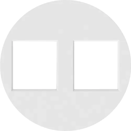 Накладка 2-я для розеток RJ45, TV, SAT, матовый белый, серия D16