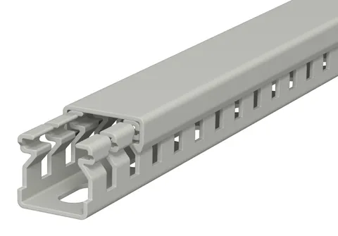 Перфокороб LK4 15015, органайзер для шкафов, 15 x 15 мм (глубина х ширина крышки), L=2000мм, RAL 7030 серый