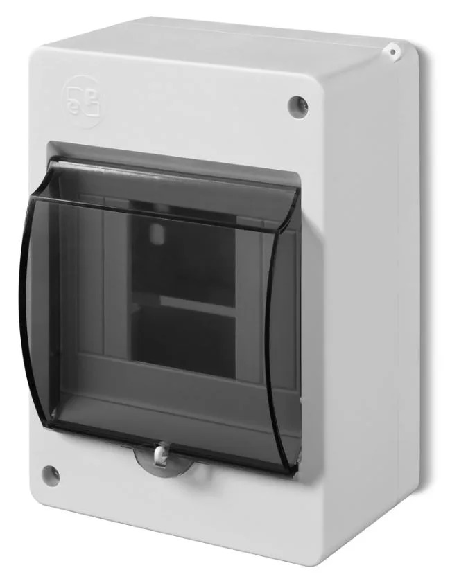 Корпус для пломбировки MINI S-4, 4M, без клемм, дымчатая дверца, 140x95x66mm, IP20