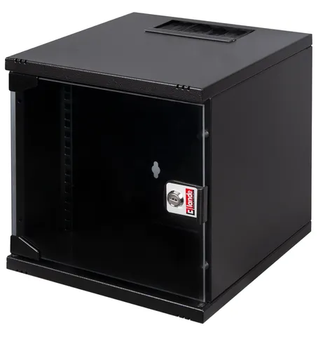 Щит телекоммуникационный 19", 12U, ВxШxГ 595x540x400мм, NETbox SOHO, навесной, дверь стекло, черный