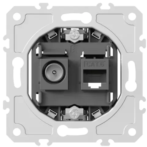 Механизм розетки RJ45/TV cat.6, ClassE-8/0-2400 МГц, серия DB