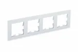 Рамка Systeme Electric AtlasDesign, 4-постовая, матовое стекло белый