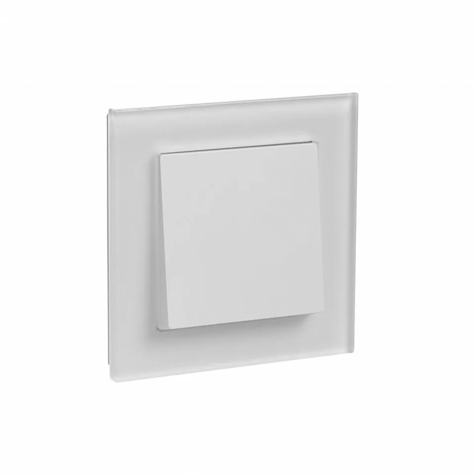 Рамка Systeme Electric AtlasDesign, 1-постовая, матовое стекло белый