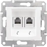 Розетка Schneider Electric Sedna, телеф. х2, белый