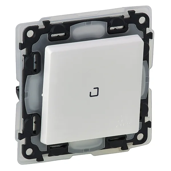 Valena Life - Выключатель с подсветкой IP44, белый (инд. упаковка)