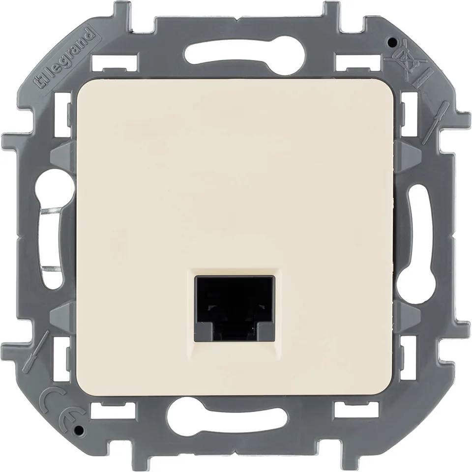Inspiria - Розетка 1хRJ-45 UTP CAT6 (сл.кость)