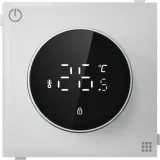 Терморегулятор с датчиком пола, 16 A, 70*70 мм. белый, поворотная ручка настройки с индикацией