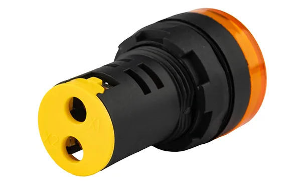 Индикатор светодиодный моноблочный AD116-22DS, желтый, LED 12VAC/DC, IP65, 22mm