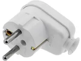 Вилка угловая 2P+E 16A, 250V, белый