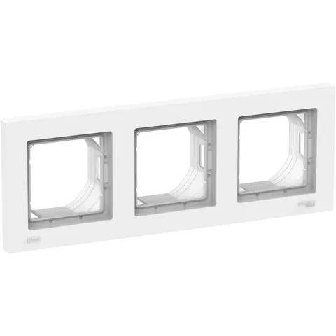 Рамка Systeme Electric AtlasDesign, 3-постовая, IP44, белый