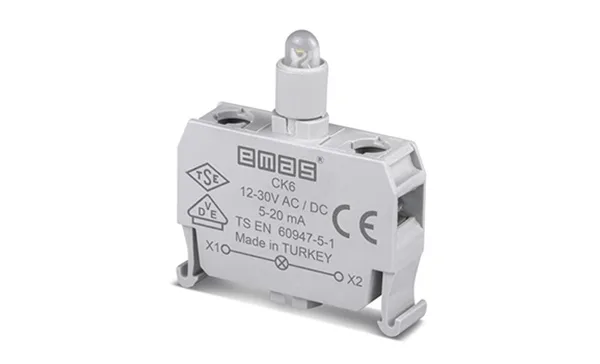 Блок индикатора, красный, LED, 12_30VAC/DC, монтаж в коробку, для CP/CM серий