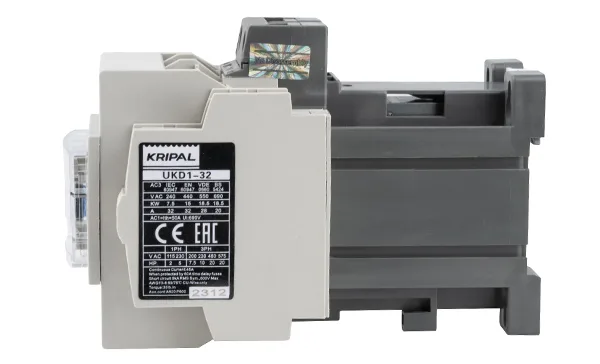Контактор UKD1-32-22-24DC, 3P, 32A(AC-3), 50A(AC-1), 15kW(400VAC), Uк=24VDC, 2NO+2NC
