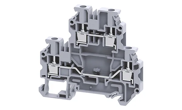 Клемма двухъярусная CYDL4 /6x70,5mm, винтовая, 4 присоед., 4(max 6)mm2, 32A, 800V, серая