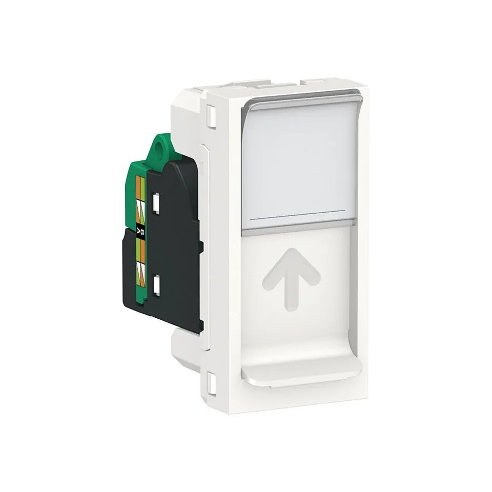 Розетка компьютерная Schneider Electric Unica, MODULAR, RJ45, одиночная, кат. 5е STP, 1 модуль, белый