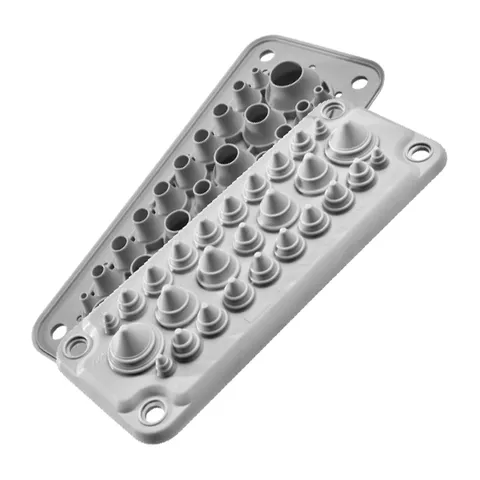 Панель кабельного ввода MC25/27, 222x92(FL21)mm, кол-во вход. x диаметр в mm: 4x5_7; 4x8_12; 13x10_14; 4x14_20; 2x20_26, IP67, RAL7035