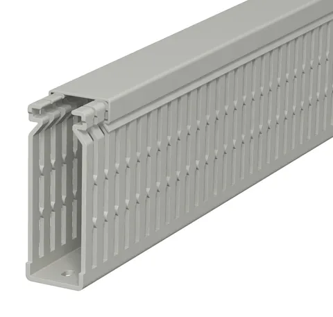 Перфокороб LK4 N 80025, органайзер для шкафов, 80 x 25 мм (глубина х ширина крышки), L=2000мм, RAL 7030 серый