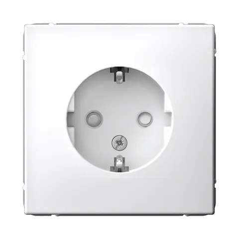 Розетка Systeme Electric ArtGallery, с заземлением со шторками, 16А, механизм, белый