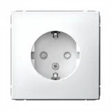 Розетка Systeme Electric ArtGallery, с заземлением со шторками, 16А, механизм, белый