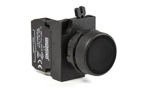 Кнопка CP, черная, без фиксации, плоская, 1NO, 4A 230V AC15, 22mm, IP65