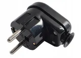 Вилка угловая 2P+E 16A, 250V, черный
