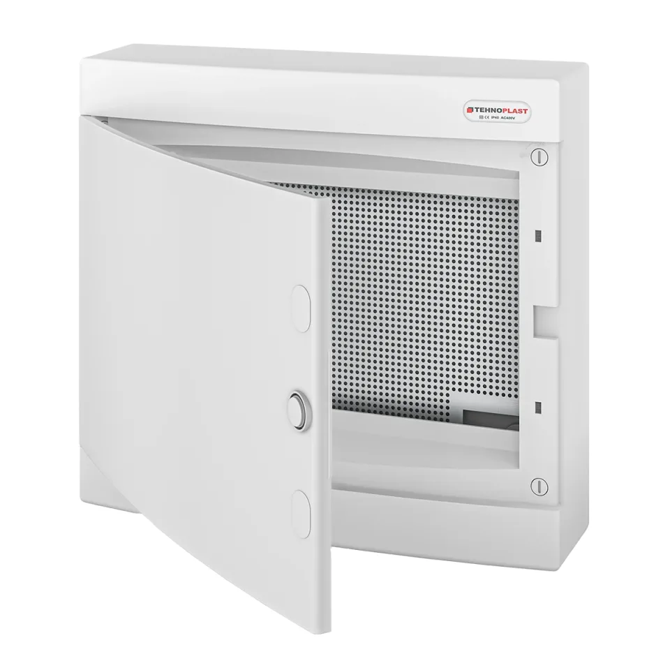 N2x18CW IT, Щит навесной мультимедийный, 2 ряда, белая дверца, IP40