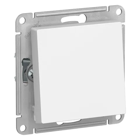 Выключатель Systeme Electric AtlasDesign, 1-клавишный переключатель, схема 6, 10АХ, механизм, белый