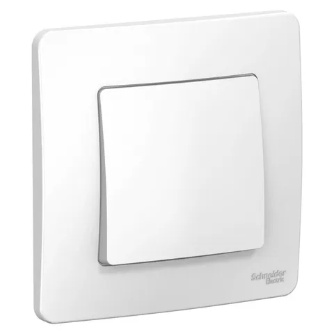 Выключатель Systeme Electric Blanca, скрытой установки 1-клавишный переключатель (cх.6), 10А, 250B, белый