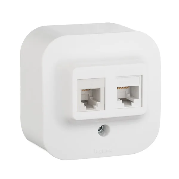Quteo - Розетка RJ11+RJ45 5E UTP (белый)