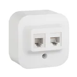 Quteo - Розетка RJ11+RJ45 5E UTP (белый)