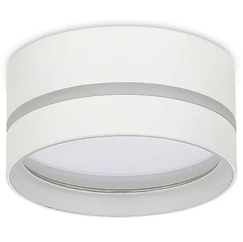 Светильник накладной, GX53, D85xH40мм, IP20, белый, без лампы