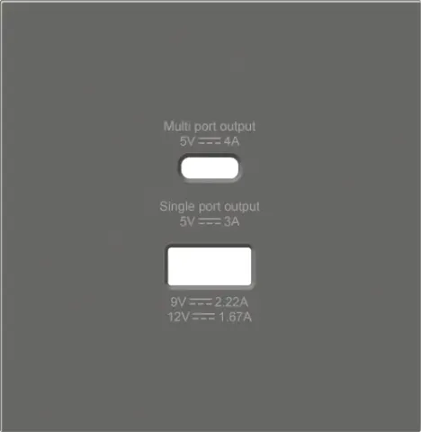 Накладка для розеток USB A+C, матовый шоколад, серия R98