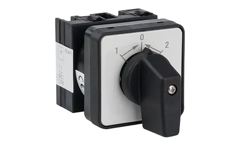 Переключатель UKT0-1-8214/E, 1P, 20A, тип 1→0←2, 1NO на 1_2, на дверь, фронт IP65
