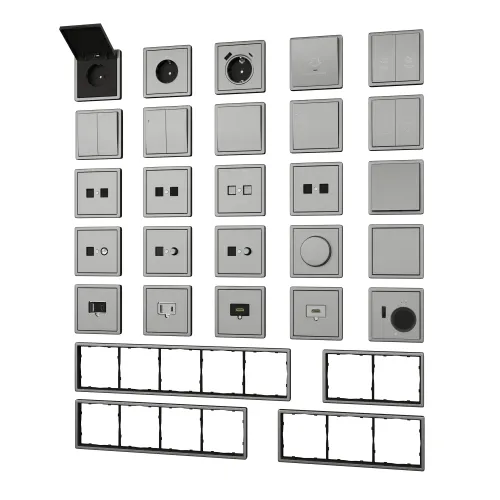 Накладка для розетки RJ45, 2-я, благородная сталь, серия R98 METAL