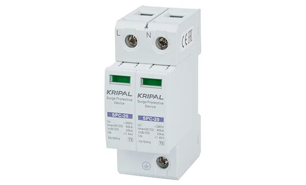 Разрядник SPC-20/280/2P, 2P, 280VAC, In=20kA(8/20µs), класс C, индикация, 2M