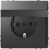 Розетка Schneider Electric D-Life, 16А с з/к и крышкой IP44, антрацит, SD
