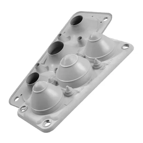 Панель кабельного ввода MC3/7, 222x92(FL21)mm, кол-во вход. x диаметр в mm: 4x8_16; 2x24_54; 1x30_60, IP67, RAL7035, UL 94 V-0