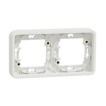 Рамка Schneider Electric Mureva, S, 2-постовая, горизонтальная, белый, IP55