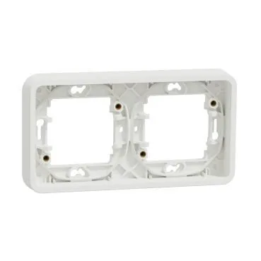 Рамка Schneider Electric Mureva, S, 2-постовая, горизонтальная, белый, IP55