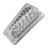 Панель кабельного ввода LMC25, 222x92(FL21)mm, кол-во вход. x диаметр в mm: 2x3.5_11; 5x10_14; 12x14_18; 5x14_22; 1x14_35, IP54, RAL7035